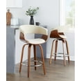 thumbnail image 3 of LumiSource Beige Vintage Mod 26" Fixed-Height Counter Stool - Set of 2, 3 of 4