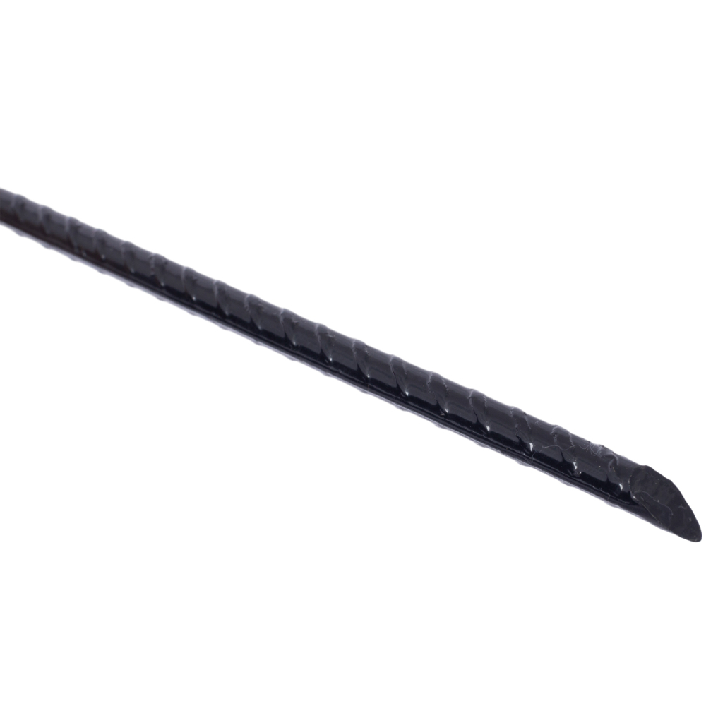 16 Pack 3/8 x 18 Inch Rebar Stakes with 1 Inch Loop Black Heavy Duty Steel Tent Canopy Ground Stakes Angled End Ribbed Grip Rebar Stakes for Camping Canopy Garden Securing