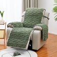 thumbnail image 3 of Goory Slipcover Stretch Sofa Cover Anti-Slip T-shaped Recliner Removable Couch Covers Cushion Washable Solid Color Universal Elastic Army Green One Seat, 3 of 8