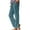 Blue, variant on Seasonal Savings,Spring Printed Elasticated Waist Pants, Full Length Casual Nine-Point, Breathable Cotton Blend, Versatile Streetwear, For Women Daily Wear, Comfortable Fit, Fashion Leggings