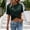 Blackish Green, variant on Women's Crop Tops Short Sleeve T-Shirt Summer Causal Womens Blouse Round Neck Fashion Tee T Shirt Black
