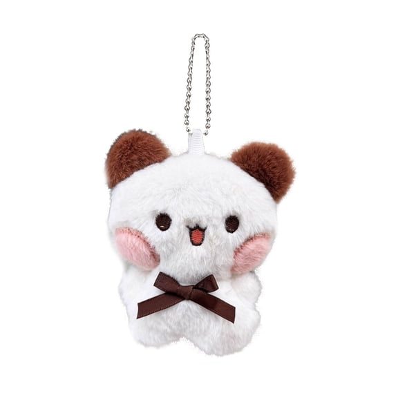 Stuffed Animal Keychain,Bubu and Dudu Bears Stuffed Animals with Chains Decorations, Cute Cartoon Figurine Keychain Decor for Backpacks, Desks, Home,Birthday Day Gifts(A)