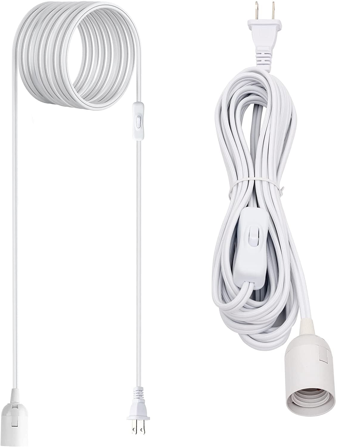 JACKYLED 20Ft Extension Hanging Lantern Cord Cable UL 360W with E26 E27