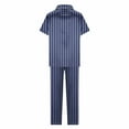 thumbnail image 4 of Cavosen Womens 2 Piece Outfits Pajamas Set Button down Soft Sleepwear Short Sleeve Collar Shirts Long Pants Nightwear Striped Pjs with Pocket Comfort Home Loungewear Blue S, 4 of 6