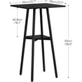 thumbnail image 3 of Bar Table, 2-Tier High Top Pub Table, Counter Height Table with Storage, Small Kitchen Dining Table, 36.6" High Bar Table for Living Room Party, Easy to Assemble, 3 of 9