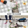 thumbnail image 4 of Grey Plaid Groundhog Outdoor Rug 5x8 Ft, Non Slip Washable Area Rug, Spring Floral Butterfly Botanical Patio Rugs Carpet Runner, Large Floor Mat for Indoor/Outdoor Deck Porch Camping, 4 of 8