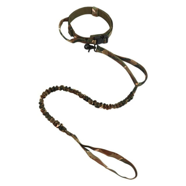 Collar de perro con mango camuflaje Sunnimix para pequeños medianos grandes perros de entrenamiento al aire libre con correa