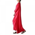 thumbnail image 2 of MesaSe Robe Longue Cou Demi-Manche Grande Robe Décontractée Élégante Femmes Robes Lâches, 2 of 6