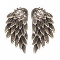 thumbnail image 3 of Pendientes de moda Sunnimix Alas de ángel de imitación Pernos prisioneros del oído, 3 of 7