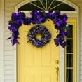 thumbnail image 3 of 5.9Ft Fall Maple Leaf Garland - Artificial Maple Garland Lighted Fake Fall Leaves, Fall Thanksgiving Garland, Fall Decor for Home Wedding Party,Thanksgiving Decorations,Purple, 3 of 5