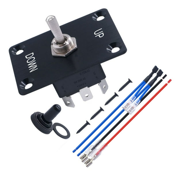 Methold Interruptor de Panel de interruptor de palanca momentáneo de 6 pines y 3 posiciones ABS con Panel/cables/tapa de fácil instalación Bombillas para automóviles