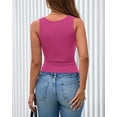 thumbnail image 6 of FreshPretty Spring Tops for Women Summer Scoop Neck Ribbed Henley Button Sleeveless Casual Basic Tank Top Clothes Outfits, 6 of 9