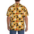 thumbnail image 5 of Lafuoo Halloween Ghost Pumpkin Pattern Men's Cuban Collar Short Sleeve Shirt, Button-Down Resort Beach Pocket Shirt-4X-Large, 5 of 7