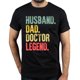 thumbnail image 1 of Camisetas retro de manga corta con estampado de marido, papá, doctor y leyenda, de algodón, para verano, para hombre, 1 of 7