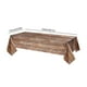thumbnail image 3 of Mantel de madera marrón | Funda de mesa de plástico rústico para mesas rectangulares | Decoración vintage de fiestas del oeste en granja | 54x108 in | Impermeable, fácil de limpiar | 1 Pack, 3 of 6