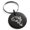 Black, variant on Stainless Steel Celestial Satyr Goat Engraved Small Medallion Circle Charm Keychain Keyring
