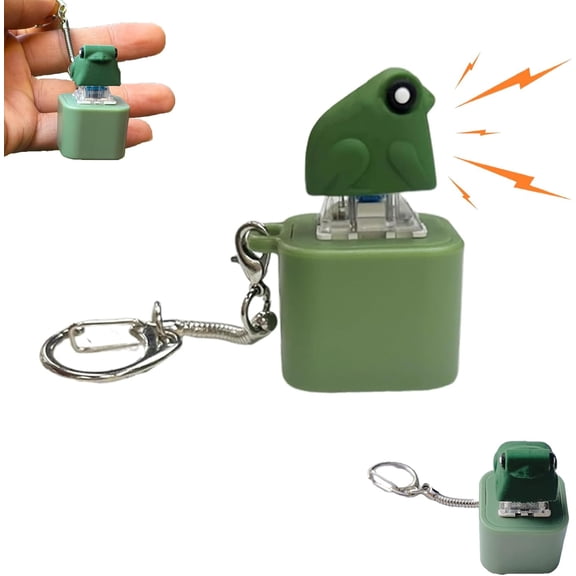 Frog Croaking Fidget Toy, Adults Rechargeable Frog Croaking Keychain with Colorful Lights, Stress Reliever for Anxiety & Sensory Fun