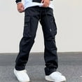 thumbnail image 4 of Plus Size Casual Pants for Mens Elastic Waist Fashion Summer Outdoor Functional Charging Pocket Loose Work Pants 50% off, 4 of 5