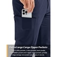 thumbnail image 2 of KEFITEVD Men's Water Resistant Outdoor Hiking Pants Lightweight Quick Dry 6 Pockets Ripstop Stretch Cargo Pants,Navy,40, 2 of 8