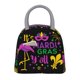 thumbnail image 1 of Fotbe Mardi Gras with Flamingo Bolsa de Almuerzo con Estampado, Lonchera Aislada, Contenedor de Comida Reutilizable Tipo Cooler a Prueba de Fugas, 1 of 6