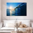 thumbnail image 2 of Elephant Stock Blue Ocean Wave Wall Art - Horizontal Canvas Wall Art - Living Room Wall Decor - Beach Canvas - Blue And Yellow Decor - 48" x 32", 2 of 8