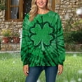 thumbnail image 5 of ICHUANYI St. Patrick's Day Sweatshirts for Women Green Printed Casual Loose Long Sleeve Fit Tops Hoodless Sweatshirts Top, 5 of 5