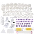 thumbnail image 1 of Fondant Cookie Cutter Set Para Letras Números Rose Flower Shapes Set Fondant Tools Eyector Stamp Herramienta De Modelado Para Decoración De Pasteles 114 Pack Serendint HA021937-00, 1 of 7