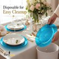 thumbnail image 6 of Impresserve 13 Inch Teal Blue Raindrop Charger Plates, Disposable Plastic Charger Plates for Events and Dining, 8 Count, 6 of 11