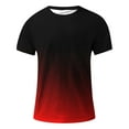 thumbnail image 5 of Caqnni Mens Slim Fitted Short-Sleeve Tee Shirts Cotton Contrast Color Stitching T-Shirt Fashion Top(Hot Pink,L), 5 of 7