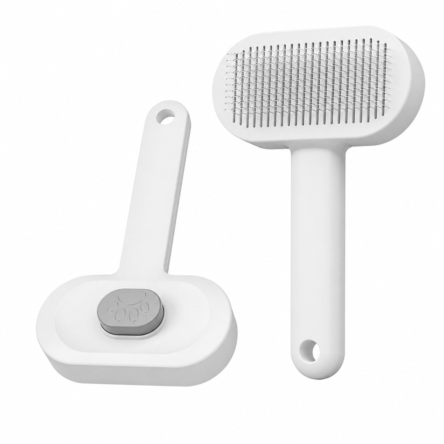 Pet Grooming Brush Deshedding Comb for Dogs Cats White
