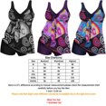 thumbnail image 2 of Honganda Women Plus Size Swimwear Printed Bathing Suit Pleated Summer Bather, 2 of 6