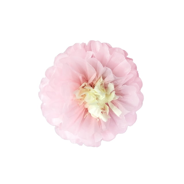 Ounissouiy Flores de papel Decoraciones florales para pared Artesanía hecha a mano Doble color para decoración de fiesta de aniversario Rosa claro 25cm Artesanía Rosa Claro 20cm Ounissouiy HA060500-02
