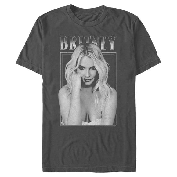 Men's Britney Spears Secret Star  T-Shirt - Charcoal - Medium
