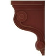 thumbnail image 4 of Ekena Millwork 3 3/8"W x 6 1/2"D x 10 1/2"H Boston Traditional Scroll Wood Vintage Decor Corbel, Salvage Red, 4 of 7