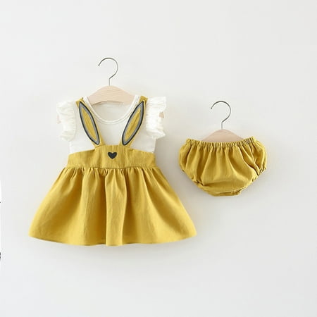 

RPVATI Infant Baby Toddler Child Children Kids Clothes Cartoon Short Sleeve Dress Shorts 2 Pieces Summer Clothes Set