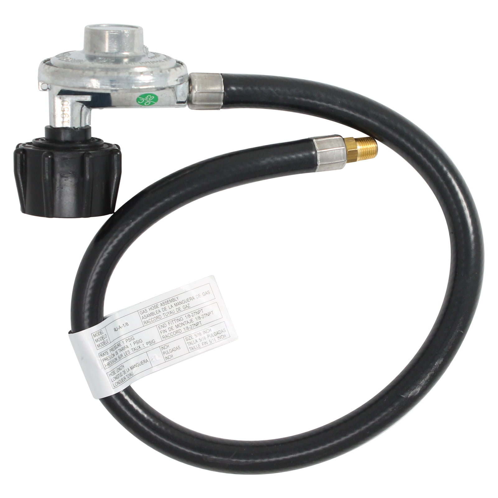 BBQ Gas Grill Propane Regulator Hose Replacement Parts for Weber 891001 - Compatible Barbeque 21" Hose And Regulator With 1/8 NPT Male Thread With QCC1 Connection