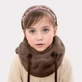 thumbnail image 5 of Splozh Baby Kids Winter Warm Hats Winter Pullover Hat Children's Double Ear Cute Knitting Yarn Baby Hat Coffee,3-10 Years, 5 of 7