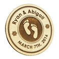 thumbnail image 2 of 30 Custom Engraved Wooden Magnet Rustic Wedding Save the Date Wooden Magnet Personalized Gift, 2 of 3