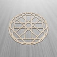 thumbnail image 2 of Mandala Wooden Wall Art, Geometric Medallion Rectangular Shapes Star, Birch Wood Plywood Rustic Wall Art Accent for Hallway Bedroom Living Room Cafes and Offices, 11.4" X 11.4" X 0.1", by Ambesonne, 2 of 5