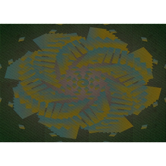 Ahgly Company Indoor Rectangle Patterned Midnight Gray Area Rugs, 4' x 6'