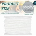 thumbnail image 2 of 44 Yards White Elastic Ribbon Ruffle Trim 3/4 Inch Wide Double Ruffle Lace Trim Ruffle Stretch Elastic Trim for DIY Sewing Dress Headwear Gift Wrapping White, 2 of 5