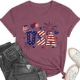 thumbnail image 5 of Mifsaly Independence Day Shirt Women Crewneck Short Sleeve Tops Summer Casual Usa Patriotic Graphic Cotton T Shirts Lightweight Breathable Daily Wear Fashion Tees M, 5 of 6