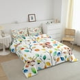 thumbnail image 3 of Cartoon Koala Twin Comforter Set Watercolor Floral Bedding Set, Botanical Plants Bedding Comforter Sets Jungle Animal Duvet Set, Tropical Leaves Quilted Comforter, 3 of 6