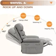 thumbnail image 6 of Techmilly Oversized Electric Recliner Chair with Heat and Massage, Adjustable Recline for Living Room,Linen (Light Grey 35" Seat Width), 6 of 8