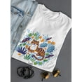 thumbnail image 3 of Bengal Tiger Sitting On Leaves T-Shirt Women -Image by Shutterstock, Female XX-Large, 3 of 4