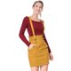thumbnail image 1 of Día de San Patricio Falda De Tirantes Rectos De Cintura Alta De Traje De Navidad Para Mujer Amarillo XL, 1 of 6