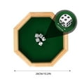 thumbnail image 3 of BJBSJSZ Octagon Dice Tray Dice Set, Include Wooden Dice Tray with 6 Dot Dices for Table Games, 3 of 6