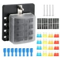 thumbnail image 4 of Herwey Terminal Fuse Box, Simple Good Insulation Fuse Block Holders, LED Indicator Yachts Ships Boat For Car, 4 of 8