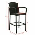 thumbnail image 2 of Gymax 2PCS Bar Stool Rattan Patio Furniture Set Dining High Counter Portable Chair, 2 of 9