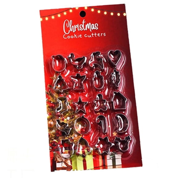 Stainless Steel Mini Christmas Cookie s Set, 20-Piece Baking Tools